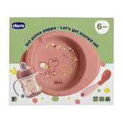 Chicco Set Pappa 6m+ Rosa con piatto termico e cucchiaio - Yeppon
