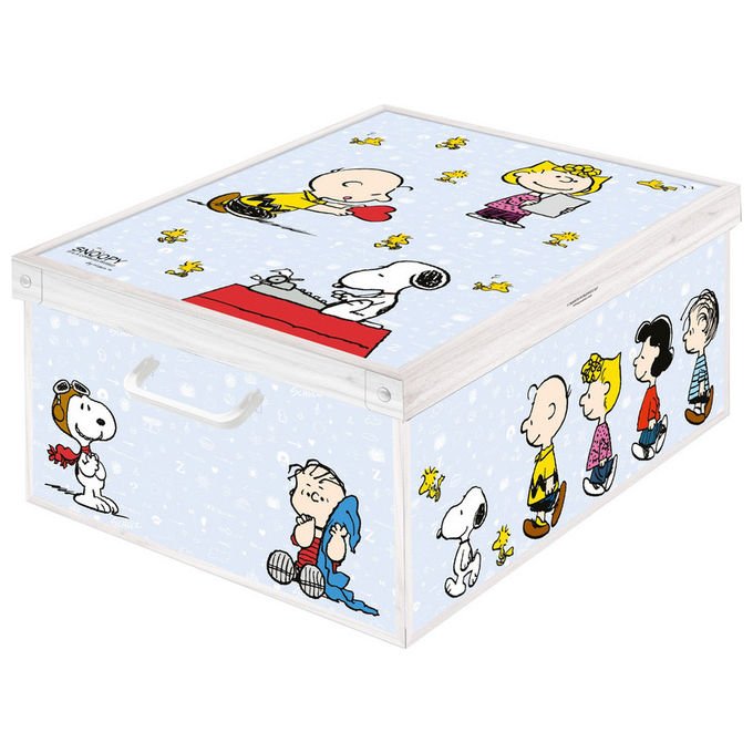 Lavatelli Scatola Guardaroba Peanuts 39x50x24 cm Cartone Made in Italy - Yeppon
