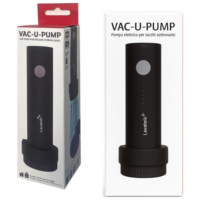 Lavatelli Pompa Elettrica per Sacchi Sottovuoto Vac-u-pump Riduce Volume