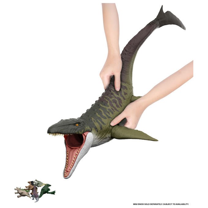 Mattel Jurassic World Mosasauro Super Colossale JGB51 Dinosauro Snodato Multicolore