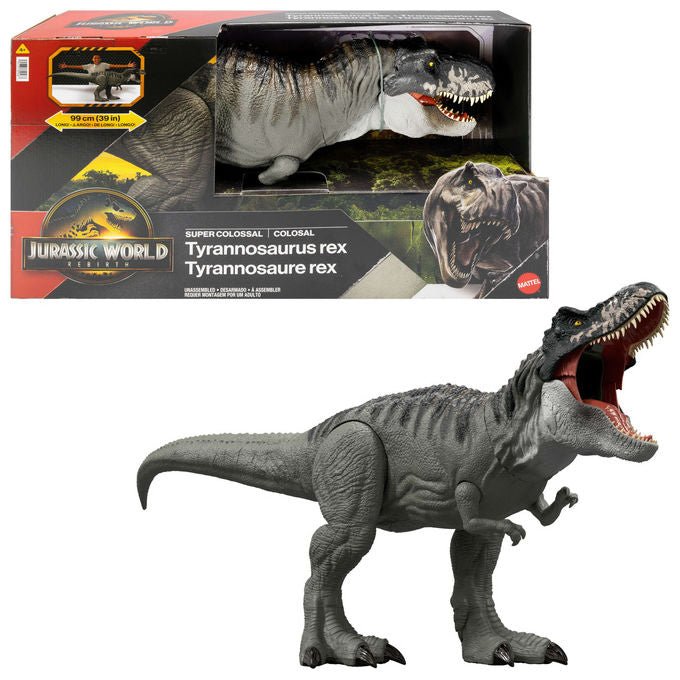 Mattel Jurassic World Rebirth T-Rex Super Colossale Dinosauro