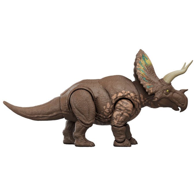 Mattel Jurassic World Eotriceratops Action Figure Gigante con Funzione Attacco