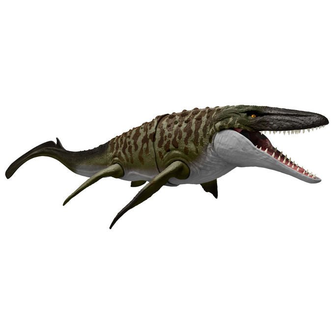 Mattel Jurassic World Mosasauro Morso Letale con Mini Dilosauro Action Figure