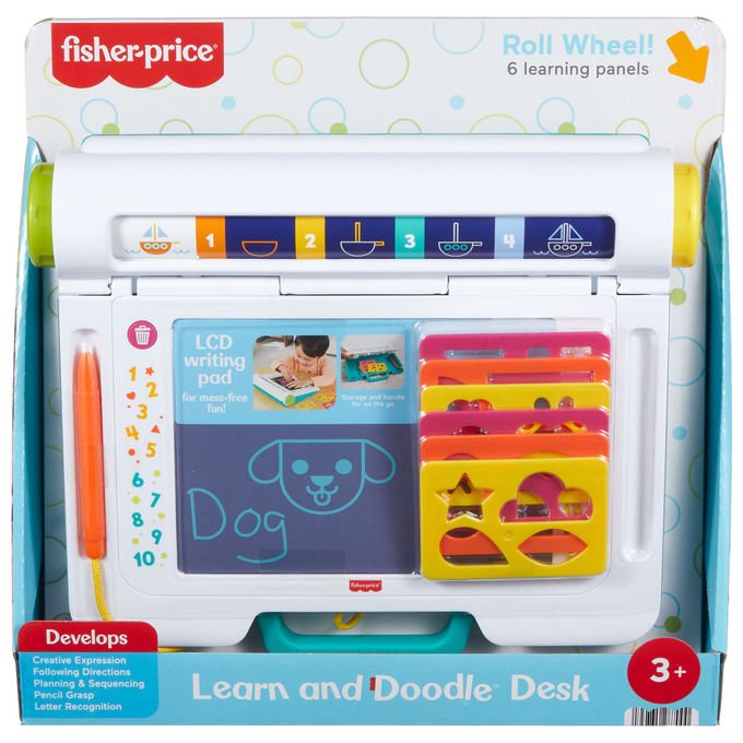 Fisher-Price Postazione Impara e Scarabocchia Tablet Educativo con Schermo LCD Multicolore