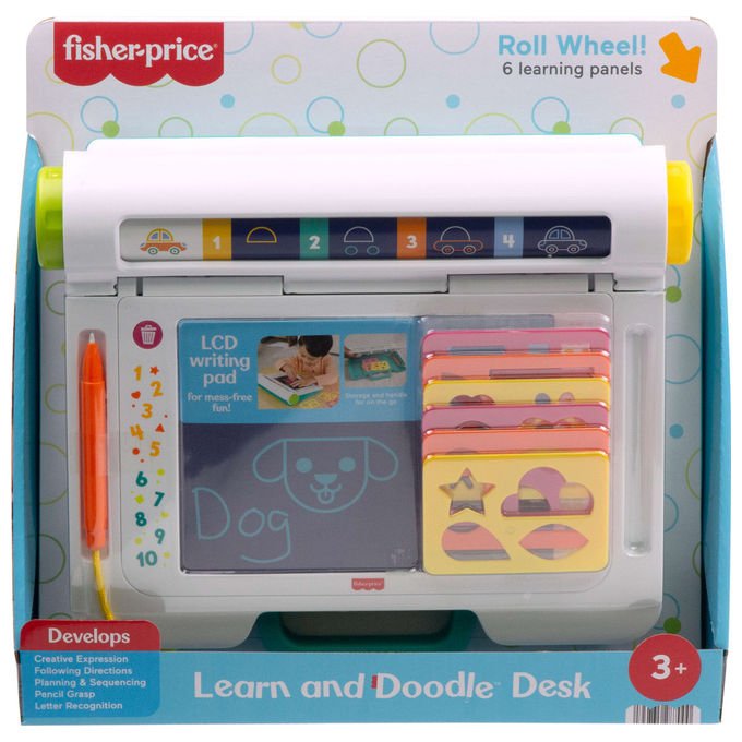 Fisher-Price Postazione Impara e Scarabocchia Tablet Educativo con Schermo LCD Multicolore