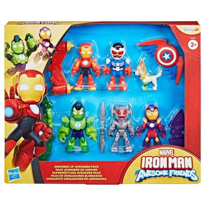 Hasbro Personaggio Iron Man Marvel Awesome Friends Mini Personaggio in Armatura
