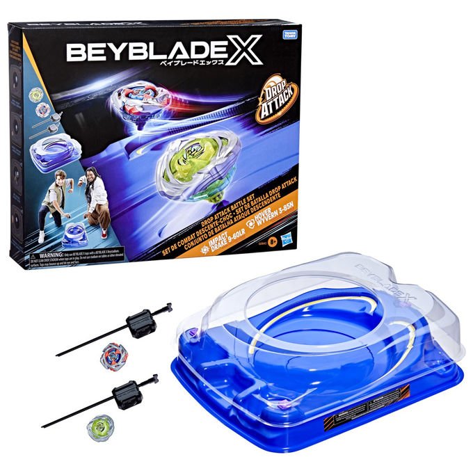 Hasbro Beyblade X Set Da Battaglia Drop Attack con 2 Trottole e 2 Lanciatori