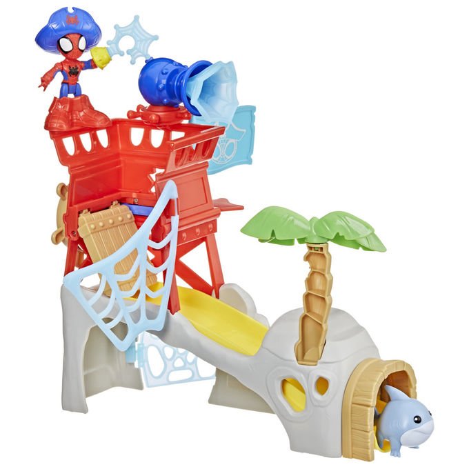 Hasbro Playset Spidey Water Web Isola Dei Pirati Con Action Figure e Accessori
