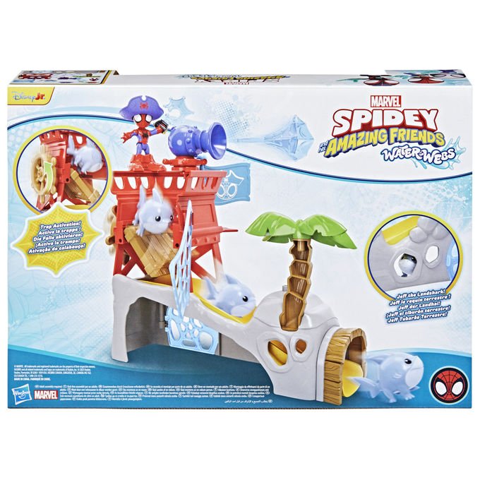 Hasbro Playset Spidey Water Web Isola Dei Pirati Con Action Figure e Accessori