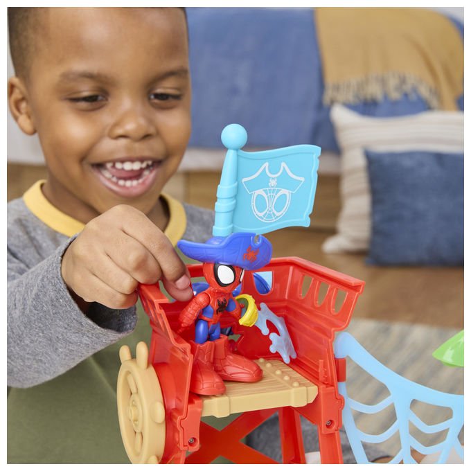 Hasbro Playset Spidey Water Web Isola Dei Pirati Con Action Figure e Accessori
