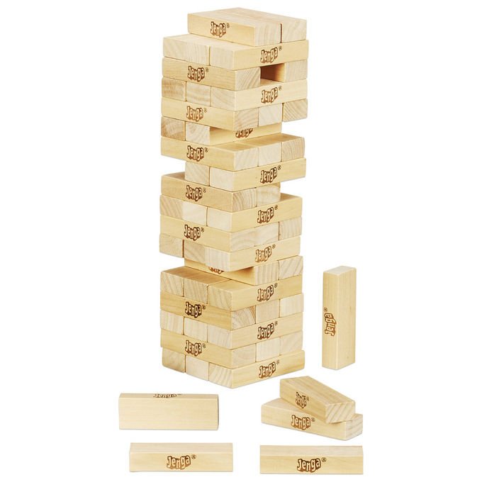 Hasbro Gaming Jenga Refresh con Dado Digitale Gioco da Tavolo Legno 6+ Anni