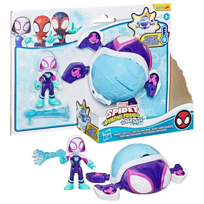 Marvel Spidey Water Web Veicolo con Personaggio Action Figure