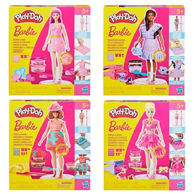 Play-Doh Barbie Designer Dolls con Accessori e Pasta Modellabile