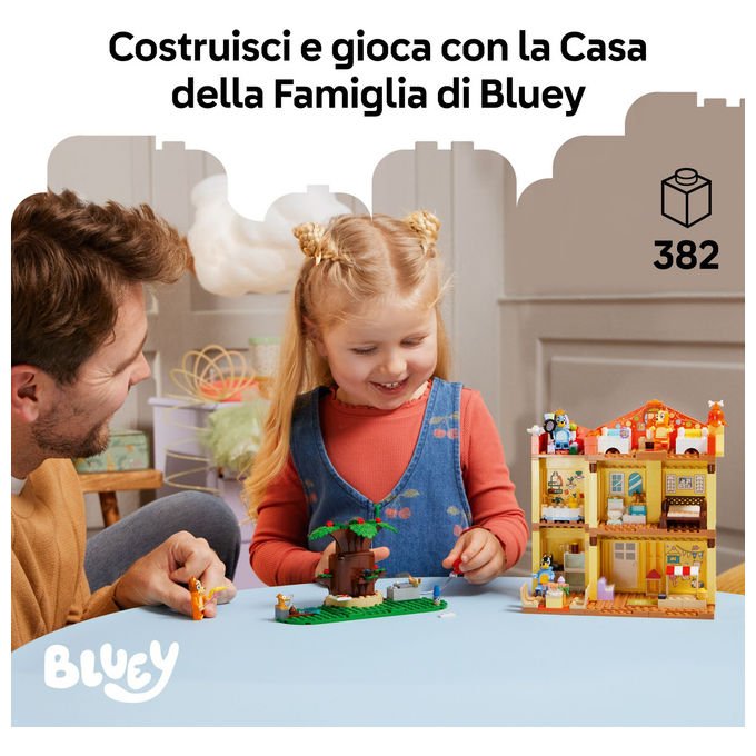 LEGO Casa della Famiglia di Bluey Playset Modulare con 4 Minifigure