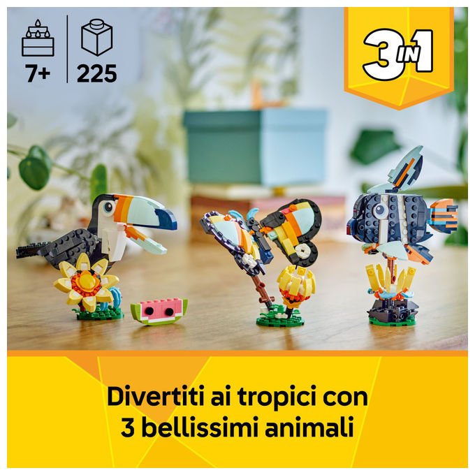 Lego Tucano Tropicale Animali Selvatici Creator 3 in 1