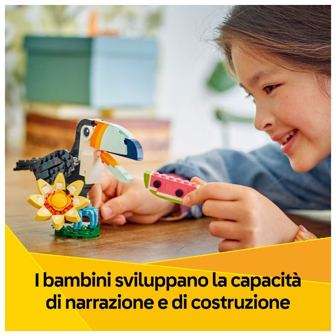 Lego Tucano Tropicale Animali Selvatici Creator 3 in 1