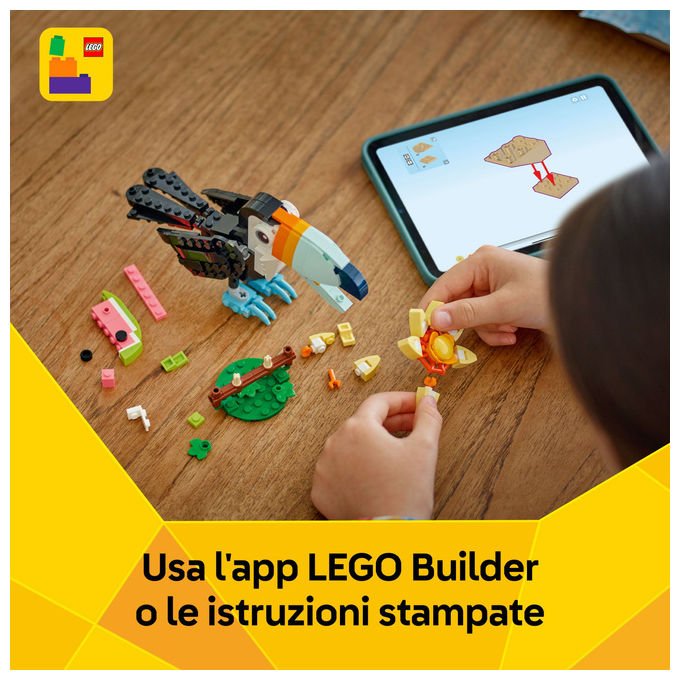 Lego Tucano Tropicale Animali Selvatici Creator 3 in 1