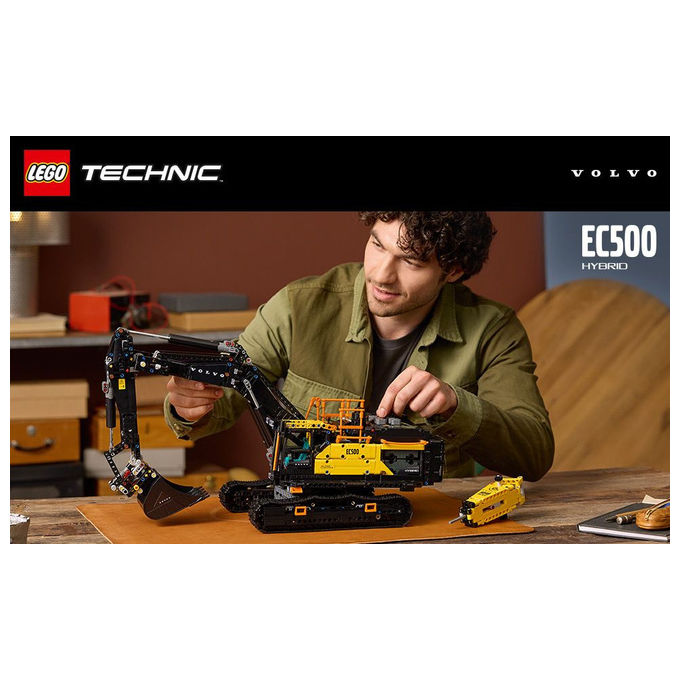 Lego, Escavatore Volvo EC500 Hybrid Technic, Set costruzioni, 2359 pezzi