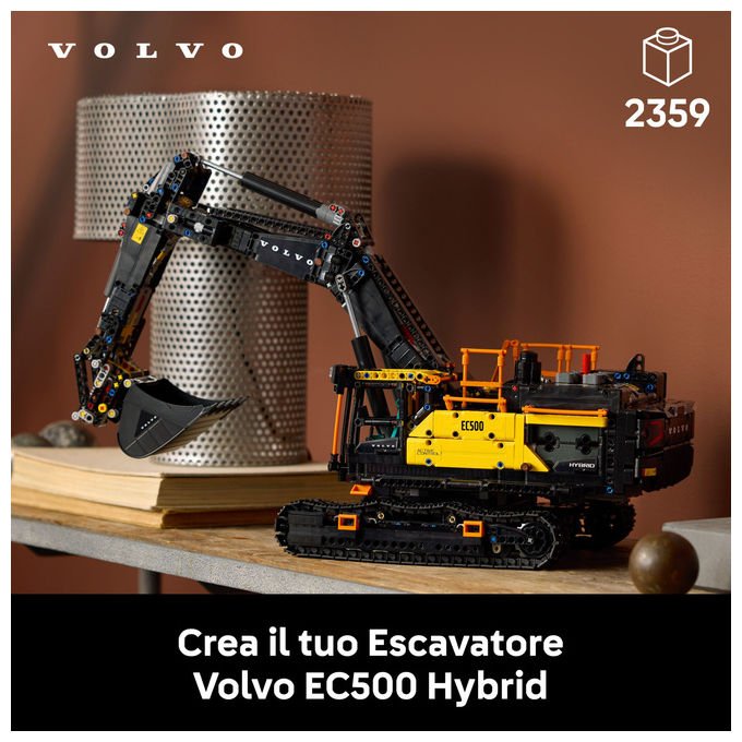 Lego, Escavatore Volvo EC500 Hybrid Technic, Set costruzioni, 2359 pezzi