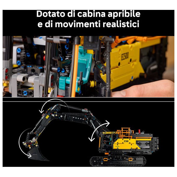 Lego, Escavatore Volvo EC500 Hybrid Technic, Set costruzioni, 2359 pezzi
