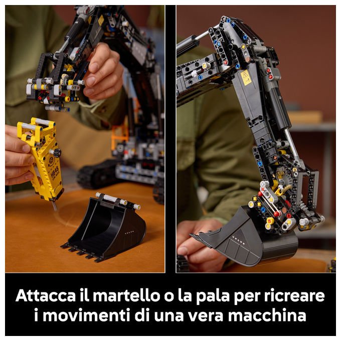 Lego, Escavatore Volvo EC500 Hybrid Technic, Set costruzioni, 2359 pezzi