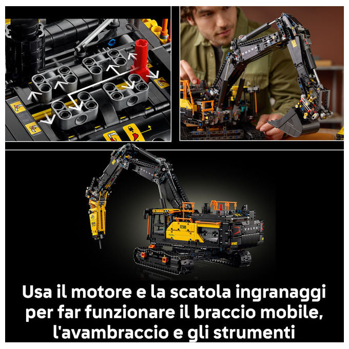 Lego, Escavatore Volvo EC500 Hybrid Technic, Set costruzioni, 2359 pezzi