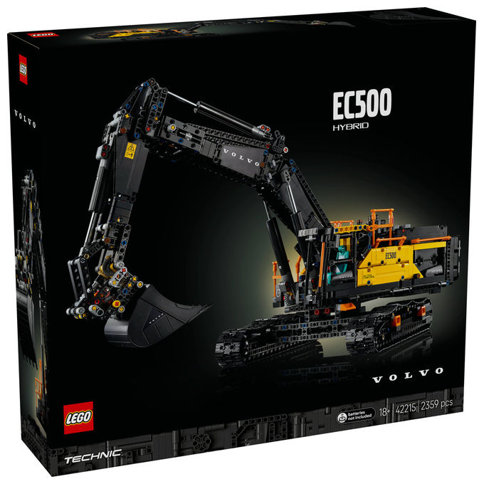 Lego, Escavatore Volvo EC500 Hybrid Technic, Set costruzioni, 2359 pezzi