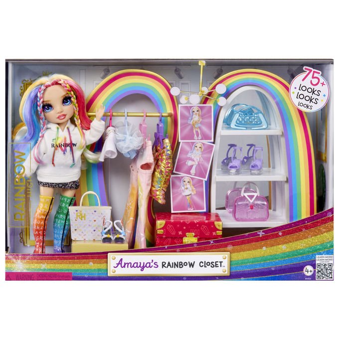 MGA Entertainment Rainbow High Armadio di Amaya Raine Playset Moda con Accessori