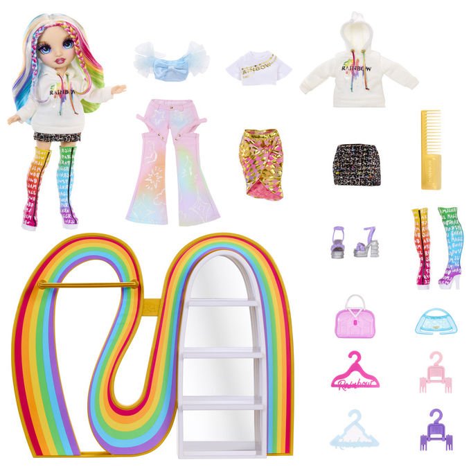 MGA Entertainment Rainbow High Armadio di Amaya Raine Playset Moda con Accessori