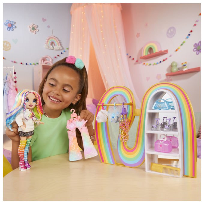 MGA Entertainment Rainbow High Armadio di Amaya Raine Playset Moda con Accessori