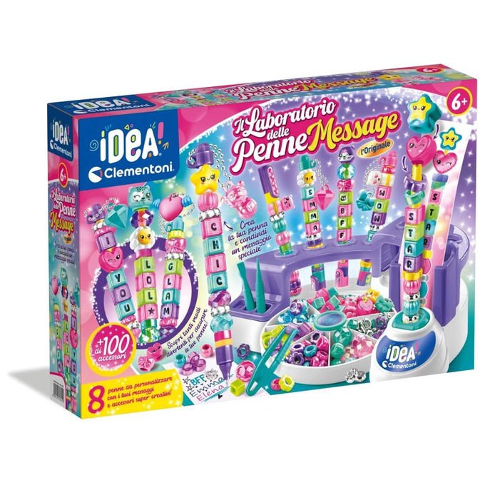 Clementoni Laboratorio delle Penne Kit Creativo con 100+ Accessori e 8 Penne Personalizzabili