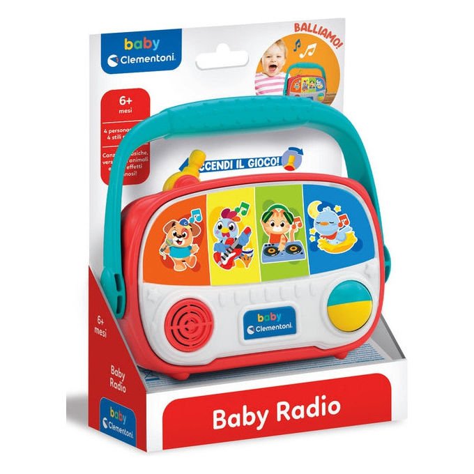 Clementoni Baby Radiolina Interattiva Giocattolo con Suoni e Luci