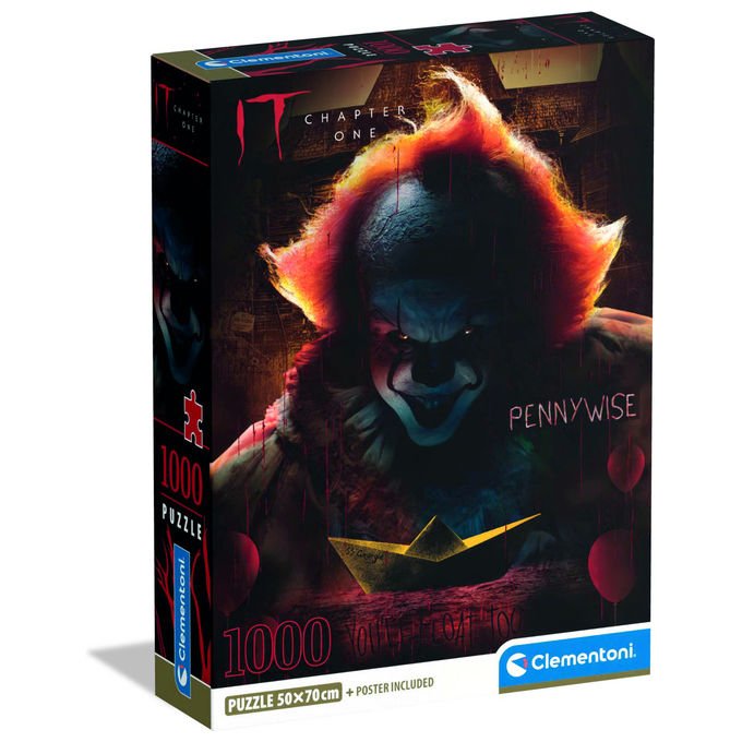 Clementoni Puzzle 1000 Pezzi Horror Movies IT Capitolo 1 Poster Incluso