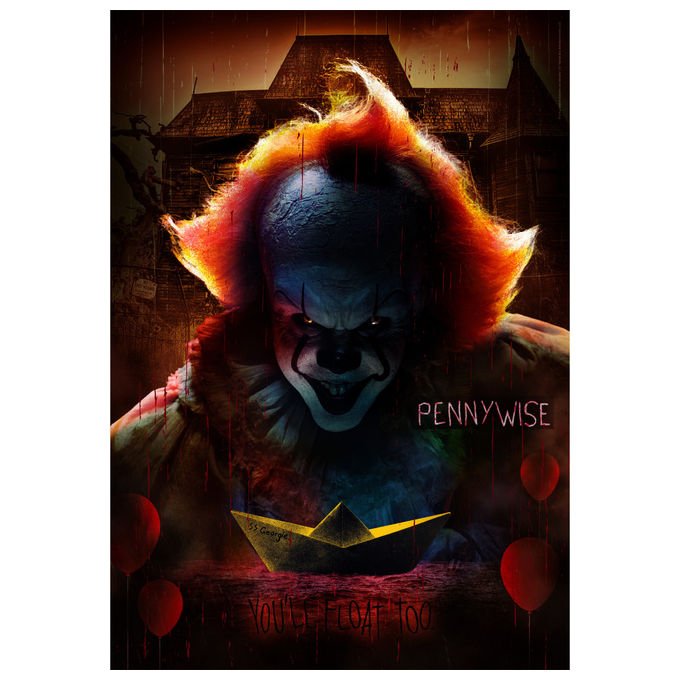 Clementoni Puzzle 1000 Pezzi Horror Movies IT Capitolo 1 Poster Incluso