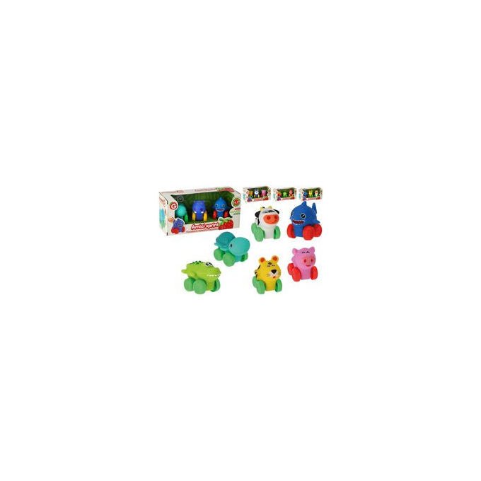 Globo Set 3 Animali Morbidi con Ruote Gioco Prima Infanzia Vinile
