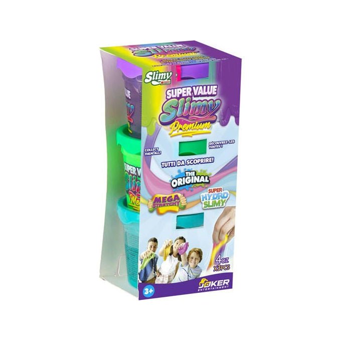 Globo Slimy 3 Vasetti Slime 106 Grammi Colori Assortiti