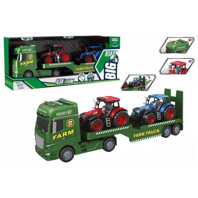 Globo Camion con Frizione e 2 Mezzi Agricoli