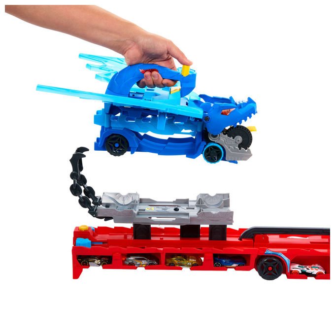 Hot Wheels Drago Trasportatore Trasformabile Include 2 Veicoli