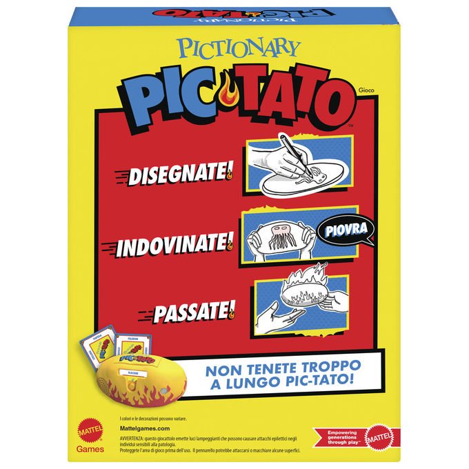 Mattel Pictionary Pic-Tato Gioco Della Patata Bollente Parla e Riproduce Musica