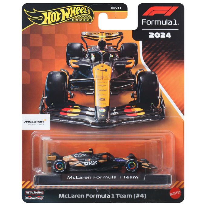 Hot Wheels Auto da Corsa Oscar Piastri McLaren Formula 1 Scala 1:64 Metallo