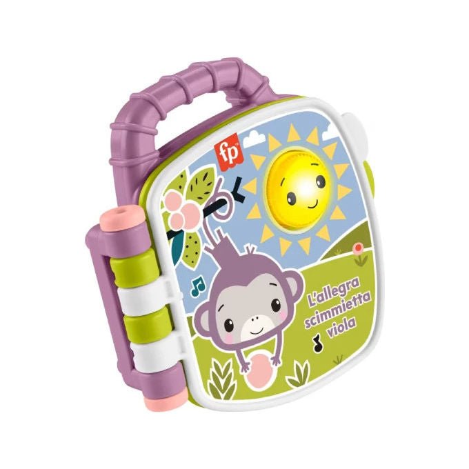 Fisher-Price Libro Scimmietta Viola Giocattolo Musicale Interattivo +6 Mesi