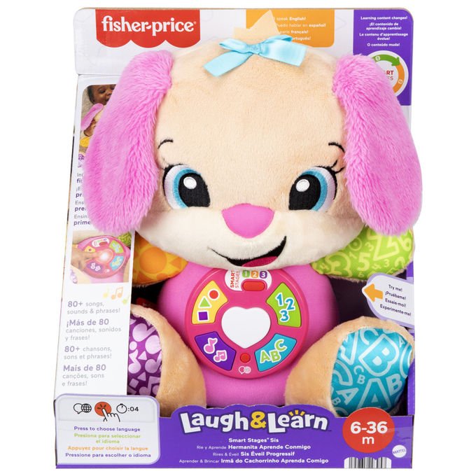 Fisher-Price La Sorellina di Cagnolino Smart Stages Peluche Interattivo