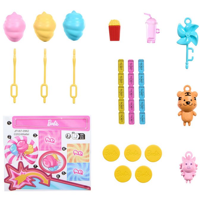 Barbie Bambola Chiosco Zucchero Filato con 20 Accessori
