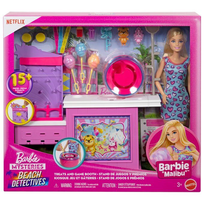 Barbie Bambola Chiosco Zucchero Filato con 20 Accessori