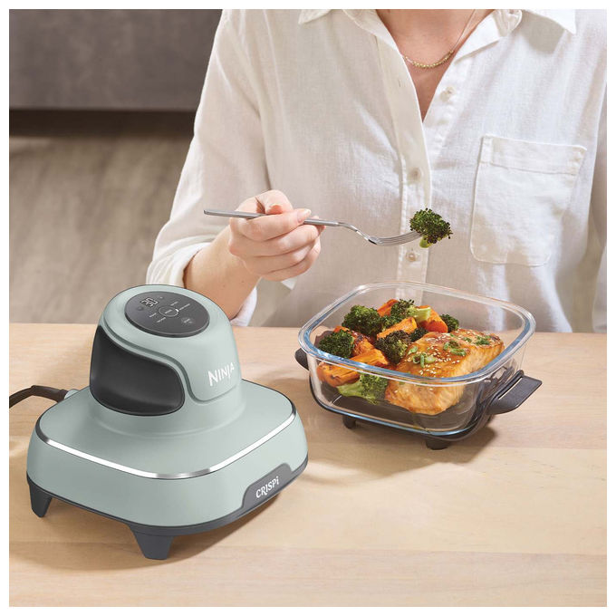Ninja Crispi FN101EUSG - Friggitrice ad Aria Calda  3.8L 1700W Verde Grigio Trasparente