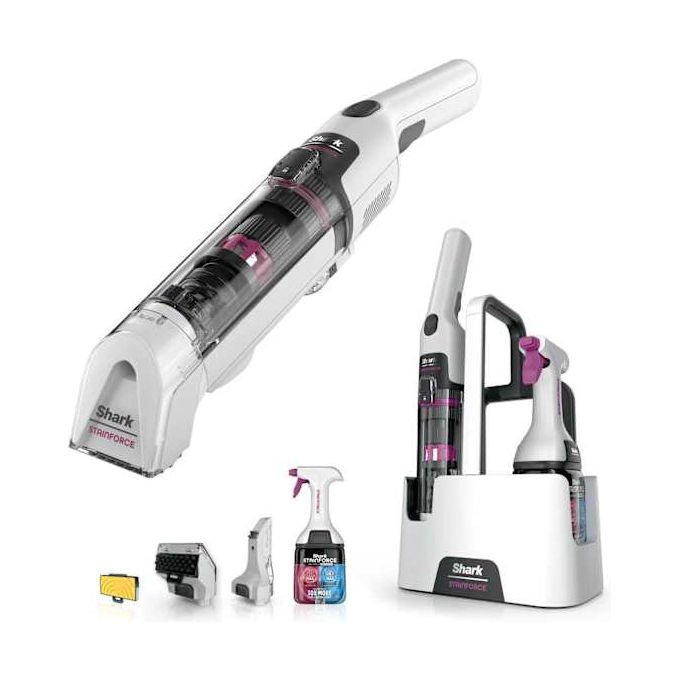 Shark HX100EUT Aspirapolvere Senza Filo 100W Smacchiatore Nero Rosa Bianco - Yeppon