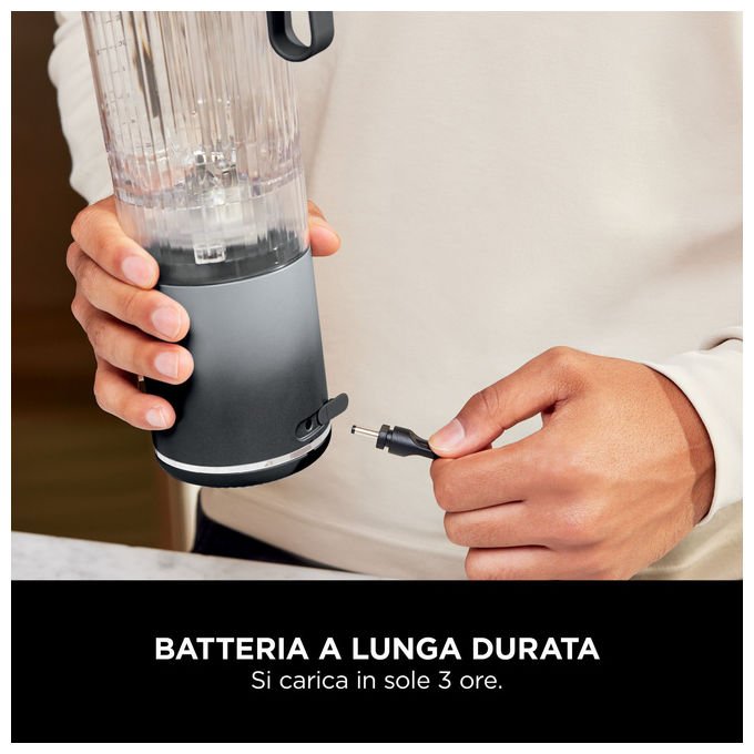 Ninja Frullatore Portatile BC251EUGY 0.57 L Grigio e Trasparente - Yeppon