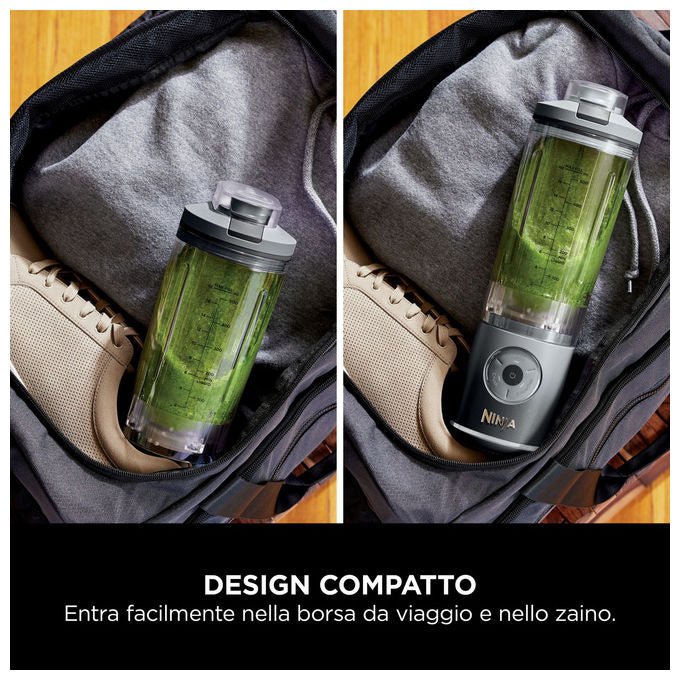 Ninja Frullatore Portatile BC251EUGY 0.57 L Grigio e Trasparente - Yeppon