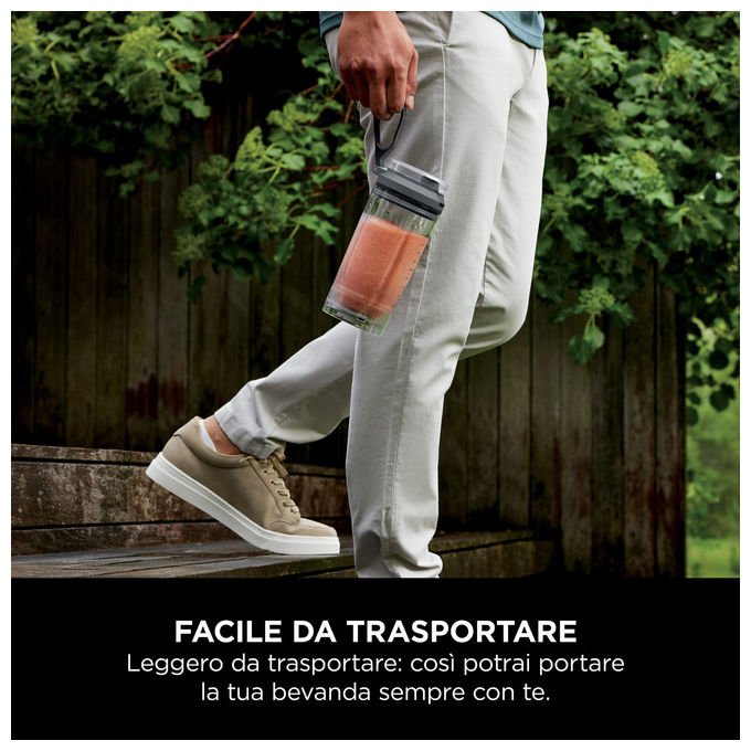 Ninja Frullatore Portatile BC251EUGY 0.57 L Grigio e Trasparente - Yeppon