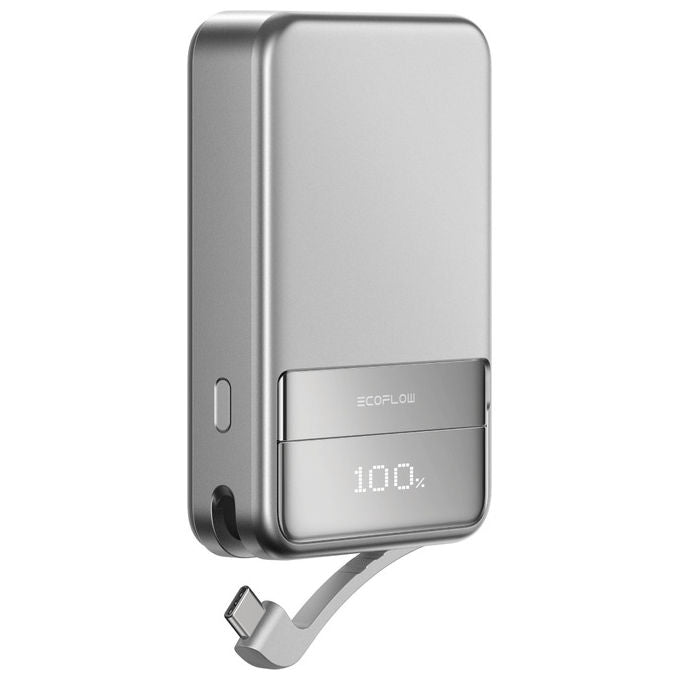 EcoFlow Batteria Portatile 5000mAh Carica Wireless Argento